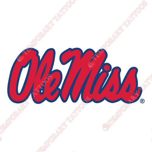 Mississippi Rebels Customize Temporary Tattoos Stickers NO.5123